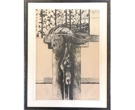 Graham Vivian Sutherland (1903–80) signed 1953 lithograph of Predatory form - frame 93cm x 72cm 