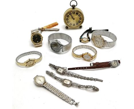 2 x vintage silver marcasite ladies manual wind wristwatches - both running t/w qty of quartz wristwatches (inc Seiko), Europ