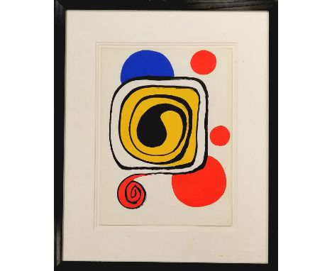 Alexander Calder (1898–1976) vintage lithograph as used for the 1976 poster advertising 'From Mobiles to Critters' exhibition