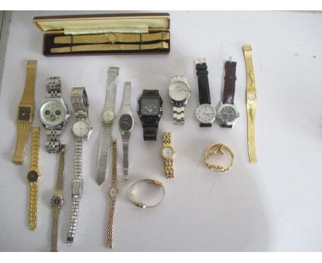 A collection of various watches including Rotary, Citizen, DKNY etc