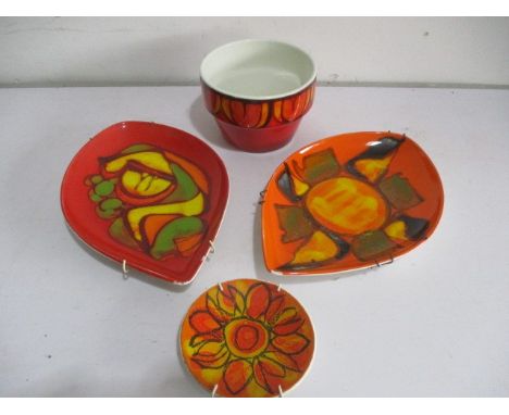 A collection of Poole pottery