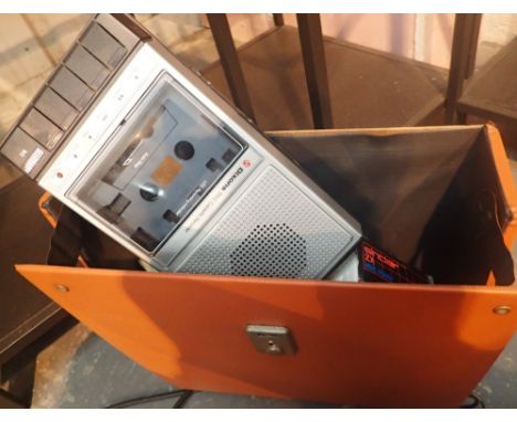 Sinclair ZX 81 computer with boxed extra memory book and leads together with a Dixons cassette recorder