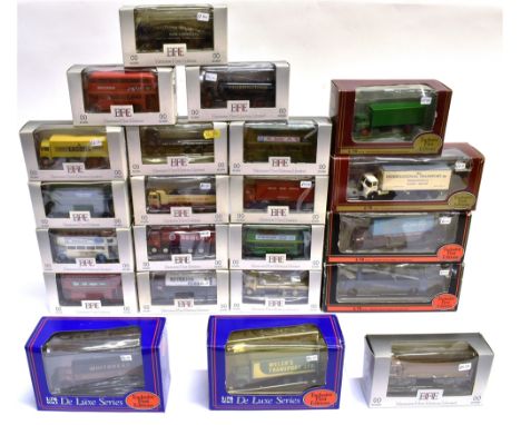 TWENTY-TWO 1/76 SCALE EXCLUSIVE FIRST EDITIONS MODEL COMMERCIAL VEHICLES &amp; BUSES  each mint or near mint and boxed, (box)