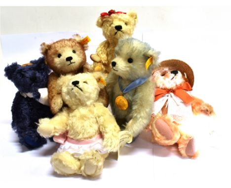 SIX STEIFF COLLECTOR'S TEDDY BEARS  comprising 'Sunday's Bear'; 'Monday's Bear'; 'Tuesday's Bear'; 'Wednesday's Bear'; 'Teddy