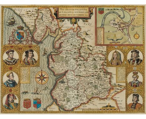 Lancaster.- Speed (John) The Countie Pallatine of Lancaster, described and divided into Hundreds, first edition, county map o