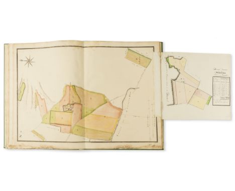 France.- Manuscript estate maps.- Marche (Lecoy de la) [Survey of the estates of Château-Renault], manuscript, double-page pr