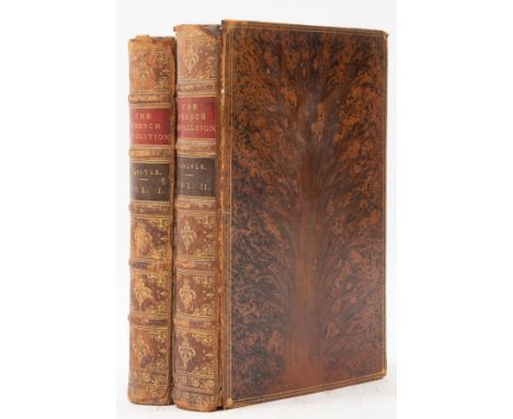 NO RESERVE Carlyle (Thomas) The French Revolution: a History, 2 vol., portrait frontispiece with tissue guard, half-titles, o