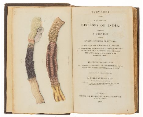 Tropical Diseases.- Annesley (James) Sketches of the Most Prevalent Diseases of India, first edition, half-title, 3 hand-colo