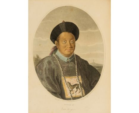 China.- Barrow (John) Travels in China, second edition, hand-coloured aquatint portrait frontispiece and 4 hand-coloured aqua