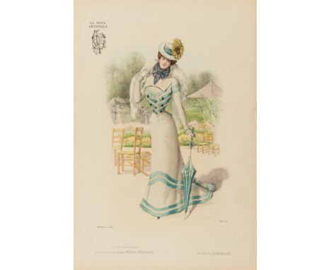 Fashion.- The Powder Puff. An English Edition of La Mode Artistique, 10 issues, c.70 coloured fashion plates, a few double-pa