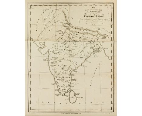 Cholera.- Kennedy (James) The History of the Contagious Cholera..., 2 folding engraved maps of India &amp; Ceylon and Asia &a