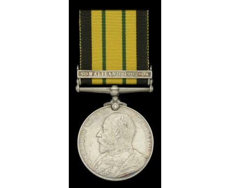 Africa General Service 1902-56, 1 clasp, Somaliland 1902-04 (2909 Pte. Khushal Singh. 107th Pioneers.) fine  £60-£80 --- Impo