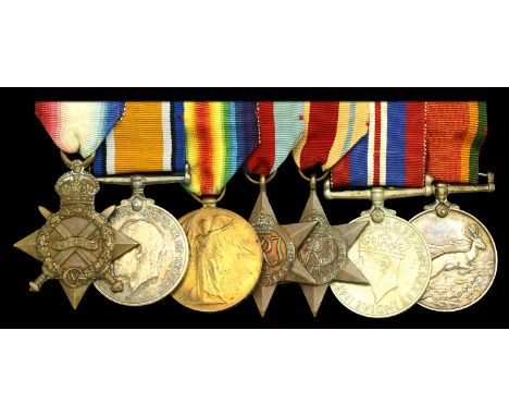 Seven: Private C. L. Whitehouse, Essex Regiment, later Union Defence Force   1914-15 Star (19748 Pte. C. L. Whitehouse. Essex