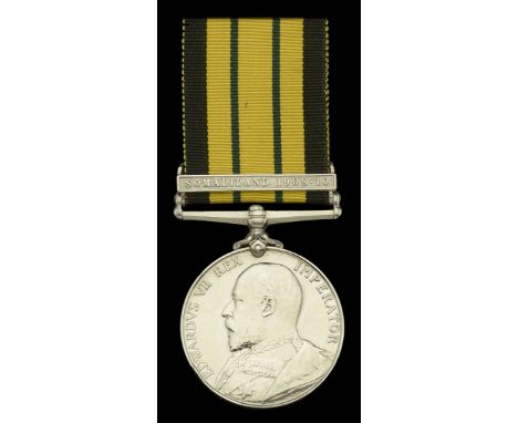 Africa General Service 1902-56, 1 clasp, Somaliland 1908-10 (237066 H. Adams, Ord, Sig, H.M.S. Hyacinth.) polished, otherwise