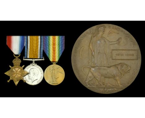 Three: Private P. Horne, 6th (Service) Battalion, Cameron Highlanders, who was killed in action during the Second Battle of A
