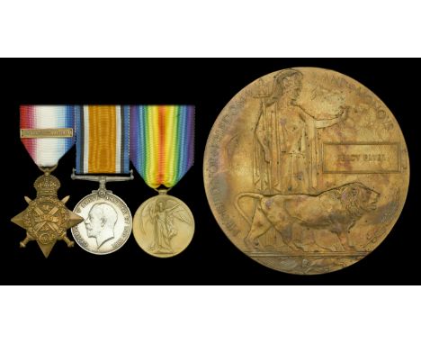 Three: Private P. Fryer, 2nd Battalion, West Yorkshire Regiment, who was killed in action on the 1st day of the Battle of Neu
