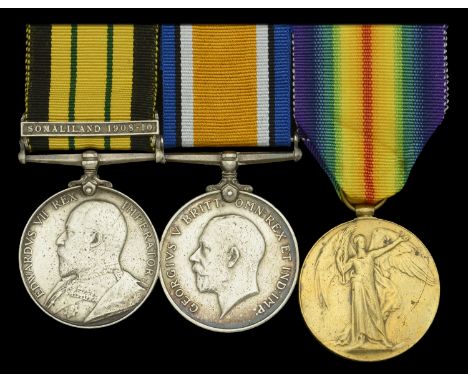 Three: Stoker 1st Class J. Collins, Royal Navy   Africa General Service 1902-56, 1 clasp, Somaliland 1908-10 (300712. J. Coll