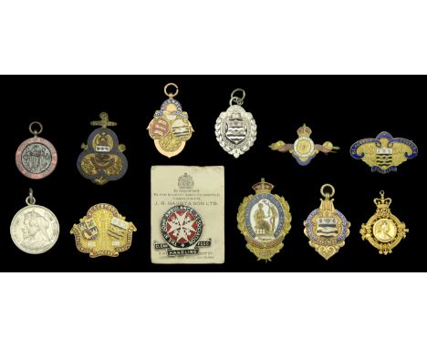 A small collection of Blackpool awards  Blackpool Commemorative fob medallion for the Diamond Jubilee 1897, gold (18ct?, 6.51