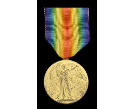 The Victory Medal awarded to Lieutenant V. Oakley Brown, 3rd Dragoon Guards, who was killed in action during the Regiment’s c