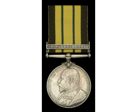 Africa General Service 1902-56, 1 clasp, N. Nigeria 1902 (126 M.G.C: Duce. 2nd N. Nigeria Regt.) good very fine  £160-£200 --
