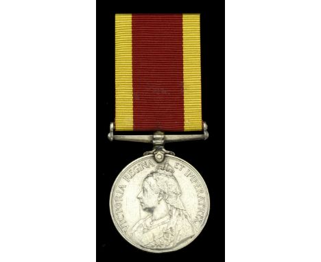 China 1900, no clasp (H. W. Johnson, Bandsn., H.M.S. Barfleur) nearly very fine £140-£180 --- Importation Duty This lot is su