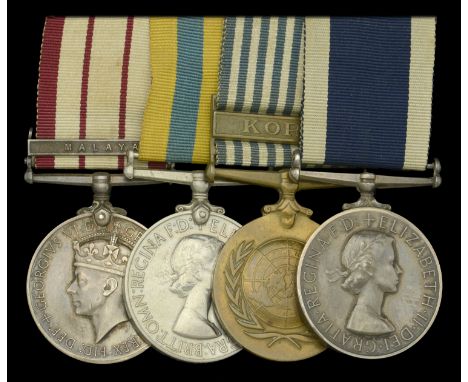 Four: Able Seaman R. N. Spencer, Royal Navy  Naval General Service 1915-62, 1 clasp, Malaya, G.VI.R. (D/JX.852476 R. N. Spenc