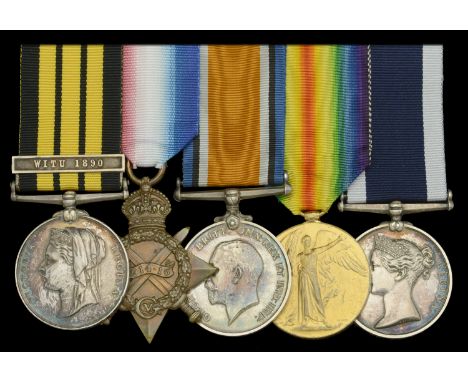 Five: Ship’s Corporal First Class T. W. Beames, Royal Navy, late Royal Marine Artillery  East and West Africa 1887-1900, 1 cl