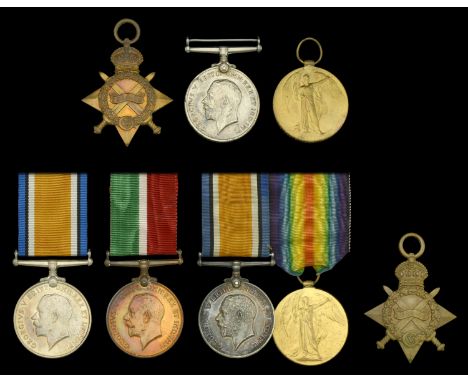 Three: Private O. Hosking, Canadian Army Service Corps 1914-15 Star (957 Pte. O. Hosking. Can: A.S.C.); British War and Victo