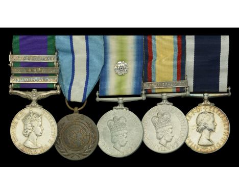 Five: Lance Corporal A. S. Bulley, Royal Marines   General Service 1962, 3 clasps, Northern Ireland, Gulf, N. Iraq & S. Turke