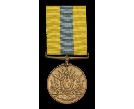 Khedive’s Sudan 1896-1908, no clasp, bronze issue (465 Muleteer Shaikh Vazeer Q.O. Mad: S & M) naming officially engraved in 