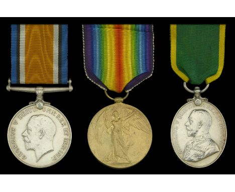 Three: Warrant Officer Class II H. Negus, Royal Welsh Fusiliers  British War and Victory Medals (6161 W.O. Cl.2 H. Negus R.W.