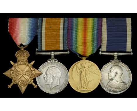 Four: Corporal W. H. Sallis, Royal Marine Light Infantry  1914-15 Star (Ply.14356 Pte. W. H. Sallis. R.M.L.I.); British War a