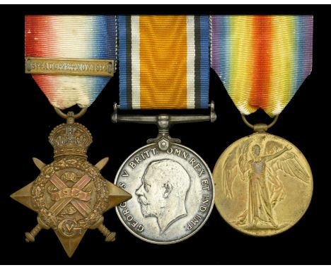 Three: Sergeant C. Lyons, Royal Field Artillery  1914 Star, with copy clasp (28799 Gnr: C. Lyons. R.F.A.); British War and Vi