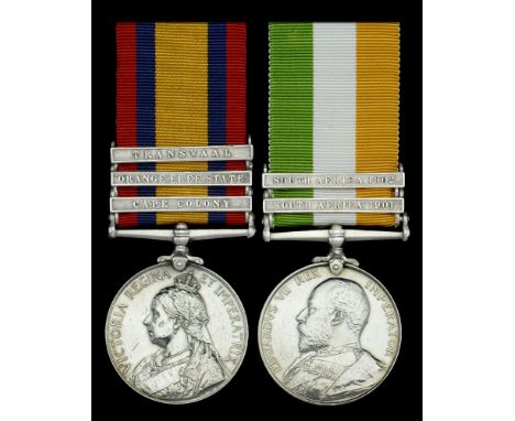 Pair: Private A. J. Cates, 24th Middlesex (Post Office Rifles) Rifle Volunteers and City of London Imperial Volunteers, later