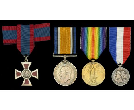 A Great War A.R.R.C. group of four awarded to Mrs. G. Bellville  Royal Red Cross, 2nd Class (A.R.R.C.), G.V.R., silver and en