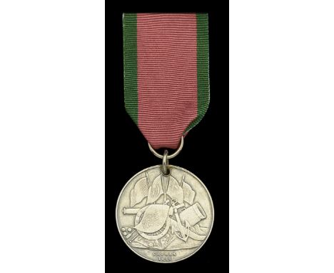 Turkish Crimea 1855, British issue (Thos. Whelan, 1st Bn. Rifle Brigade) fitted with replacement rings for suspension, nearly