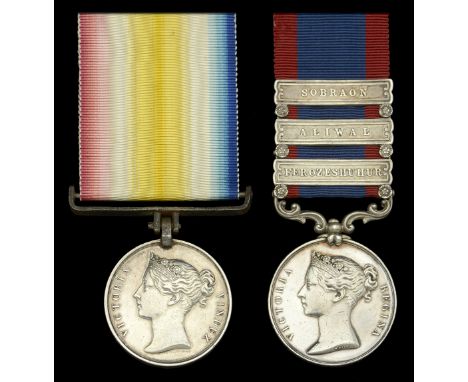 Pair: Sergeant J. T. Hipwell, 31st Regiment of Foot, who was severely wounded at the Battle of Sobraon, the ‘Indian Waterloo’