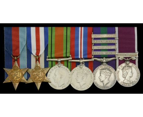 Six: Warrant Officer Class II A. Currie, Parachute Regiment and Army Air Corps  1939-45 Star; France and Germany Star; Defenc