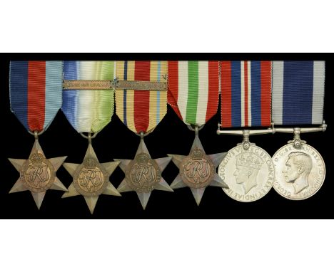 Six: Chief Engine Room Artificer J. Clark, D.S.M., Royal Navy, who was awarded the D.S.M. for his gallantry in H.M.S. Kelvin,