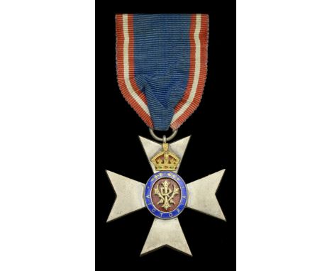 The Royal Victorian Order, M.V.O., Member’s 5th Class breast badge, silver and enamel, the reverse officially numbered ‘97’, 