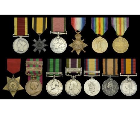 Copy and Renamed Medals; (13): China 1842, copy; India General Service 1895-1902, 2 clasps, Punjab Frontier 1897-98, Tirah 18