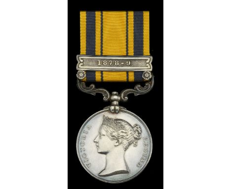 South Africa 1877-79, 1 clasp, 1878-9 (117, Corpl. A. Gibbon, 1/13th Foot) substantial glue deposit to reverse, minor scratch