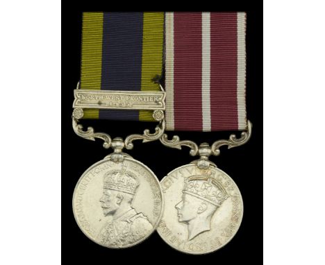 Pair: Havildar Bahadur Singh, Indian Signal Corps  India General Service 1908-35, 1 clasp, North West Frontier 1935 (1767 Hav