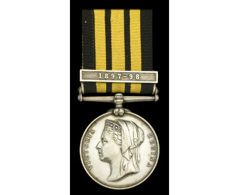 East and West Africa 1887-1900, 1 clasp, 1897-98 (1727 Pte. Moshi Assiebi, 2, G.C. Constby:) good very fine £140-£180 --- Imp