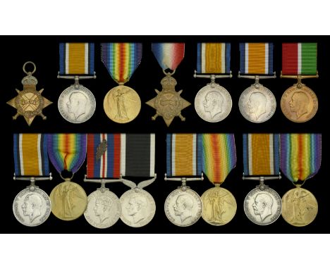 Three: Driver C. Burney, Royal Field Artillery 1914-15 Star (87302. Dvr. C. Burney. R.F.A.); British War and Victory Medals (