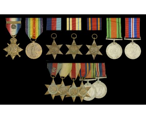 Pair: Driver T. Rees, Army Service Corps 1914 Star, with later slide clasp (T2-13726 Dvr: T. Rees. A.S.C.); Victory Medal 191