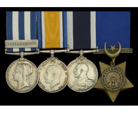 Four: Petty Officer J. C. Blackman, Royal Navy   Egypt and Sudan 1882-89, dated reverse, 1 clasp, Alexandria 11th July (J. Bl