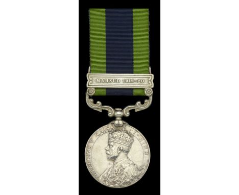 India General Service 1908-35, 1 clasp, Mahsud 1919-20 (1049 Sep. Dalel Mohd., 2-76 Pjbs.) nearly very fine  £60-£80 --- Impo