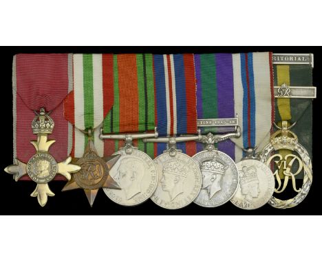 A post-War O.B.E. group of seven awarded to Lieutenant-Colonel W. A. McLelland, Royal Artillery, later Chairman, Gloucestersh
