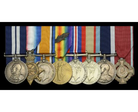 A Great War D.S.M. group of eight awarded to Leading Seaman A. M. Polyblank, Royal Navy, who was decorated for services in H.